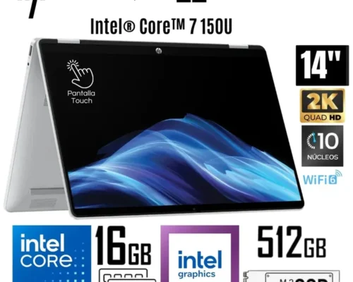 HP OmniBook 5 X360 2IN1 Ai Intel Core 7-150U 512GB SSD 16GB 14″ 2K+ Touch W11H