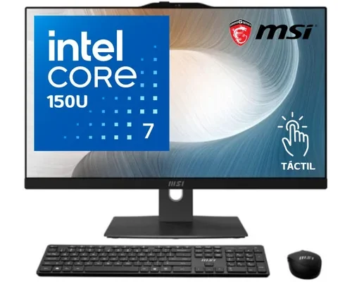 MSI AIO Core™ 7 1500U 16GB 1TB NVME + 1TB HDD EN 23.8″ FHD TOUCHSCREEN INTEL WIN 11 / BLACK /WIRELESS  KEYBOARD AND MOUSE