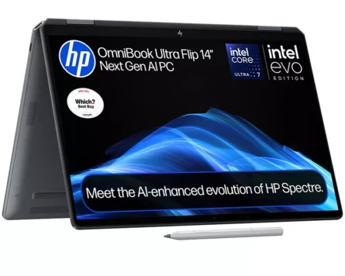 HP Omnibook X Flip 14 Core Ultra 7-355 Copilot+ 24GB RAM 512GB SSD Intel Graphics ,14.0″ 2K (Touch) CAM BT Win11 + HP PEN