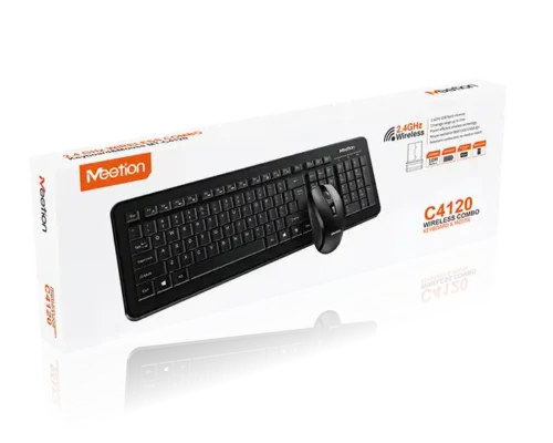 Wireless KEYBOARD & MOUSE MEETION  C4120 | 2.4GHz USB Nano receiver | Coverage ranges up to 10m | Mouse resolution 800/1200/1600dpi