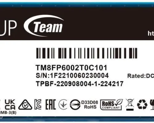 Team Group MP33 M.2 2280 2TB PCIe 3.0 x4 with NVMe 1.3 3D