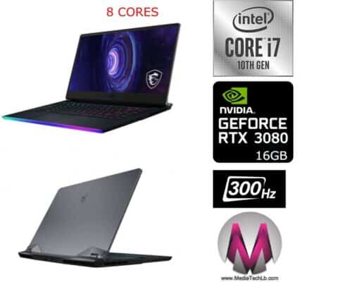 OUT OF STOCK MSI GE76 RAIDER GAMING 9S7-17K214-274 Core™ i7-10875H 8 CORES 32GB 1TB SSD 17.3″ FHD 300HZ NVIDIA® RTX 3080 16GB TITANUIM BLUE BT WIN10 PRO