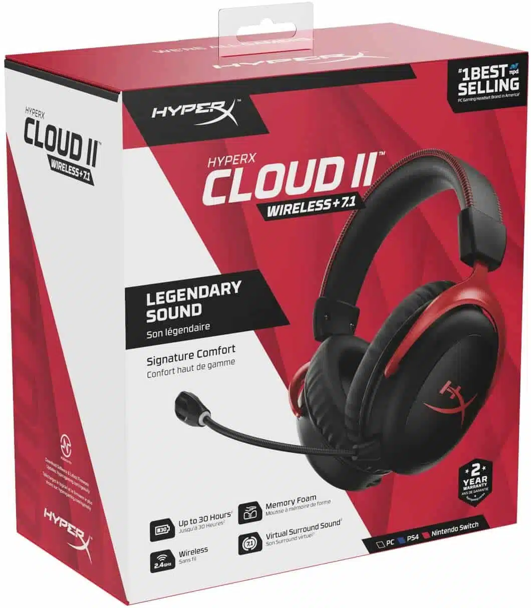 HyperX Cloud II Wireless Gaming Headset for Laptops PC PS4