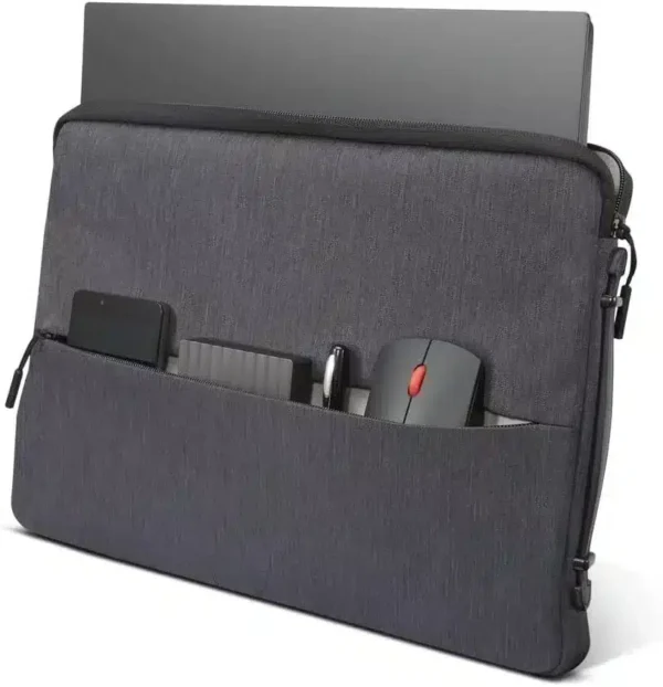 Lenovo Urban Sleeve for 14-inch Laptop/Notebook/Tablet - Water Resistant - Padded Compartments, Zippered Accessory Storage - Reinforced Rubber Corners - Extendable Handle - GX40Z50941 - Charcoal Grey