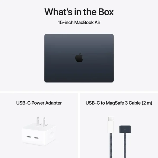 MacBook M4 MC6L4LL/A 10-Core Chip 24GB 512B SSD EN 15.3" 2880x1864 10-CORE GPU MAC OS/MIDNIGHT LAPTOP IN LEBANON