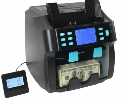 Money Counter  2 Pockets Dual CIS Printer Inside UV/MG/I