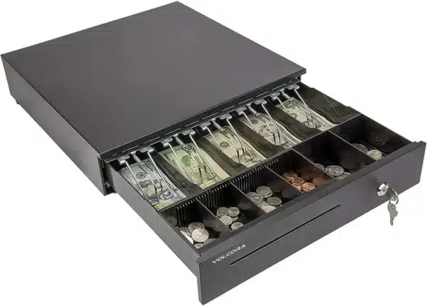 POS Cash Drawer POS Adjustable Width Heavy Duty Metal Case