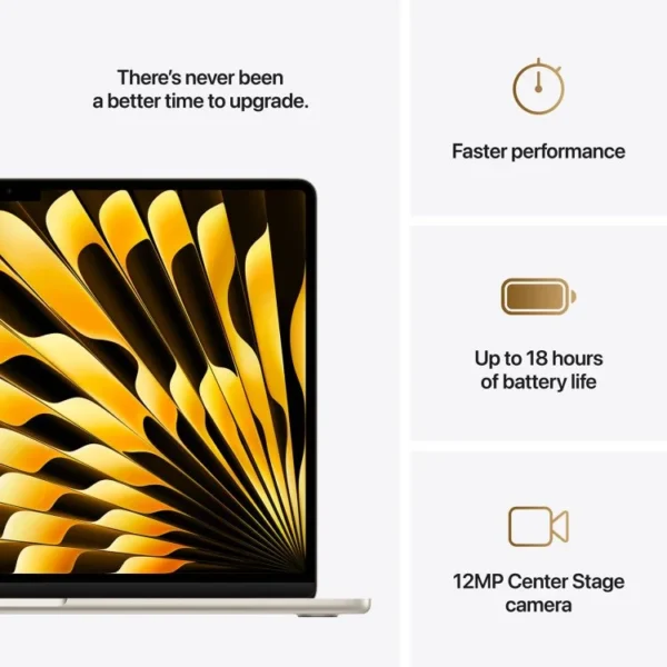 MacBook M4 MW1K3LL/A 10-Core Chip 16GB 512GB SSD EN 15.3" 2880x1864 10-CORE GPU MAC OS/STARLIGHT LAPTOP IN LEBANON