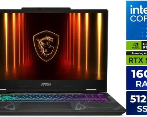 MSI Cyborg 15.6 Intel Core 7 240H 512GB SSD 16GB 15.6 Inch  Nvidia RTX 5060 8GB W11H Black (OFFER)