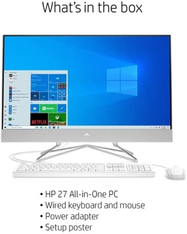 HP 27 WHITE AMD RYZEN 5 4500U 4.0Ghz 8GB 512B NVME 27”