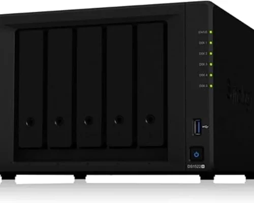 Synology DS1522+ 5-Bay DiskStation NAS (AMD Ryzen R1600 8GB Ram 4xRJ-45 1GbE LAN-Port) 5-Bay 20TB Bundle with 5X 4TB WD Red Plus