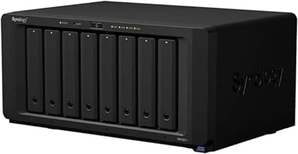 Synology DS1821+ 8-Bay Diskstation NAS (AMD Ryzen V1500B Quad-Core 2,2 GHz 4 GB DDR4 ECC SODIMM 4 x 1 GbE RJ-45 LAN-Port) 32TB Bundle with 8X 4TB W D Red Plus Accessories IN LEBANON