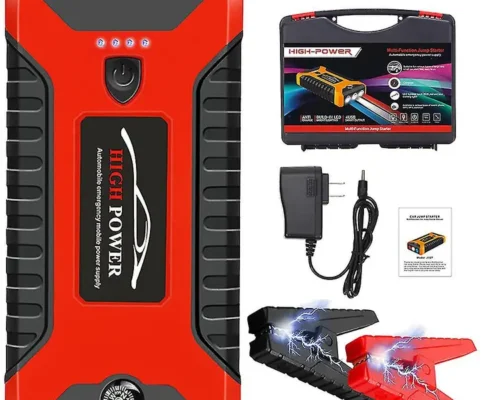 Car Jump Starter Battery Pack And Air CompressorExtra Battery Jumper Jumper Starter With Tire Air Compressor Portable