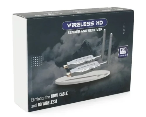 WIRELESS HD SENDER AND RECEIVER ELIMINATE THE HDMI CABLE AND GO WIRELESS 4K FULL HD SILVERY METAL