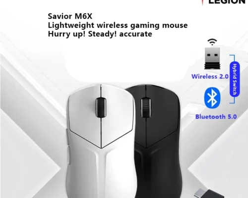 LENOVO LEGION  GAMING MOUSE THREE MODE BT 2.4GH CABLE WIFI WHITE COLOR