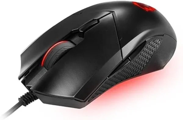 MSI Clutch GM08 Gaming Mouse 4200 DPI Optical Sensor 3 Adjustable Weights Red LED Lighting Symmetrical Design Black GAMING MOUSE IN LEBANON