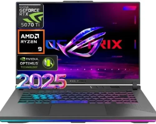 ASUS – ROG Strix G16  AMD Ryzen™ 9 8940HX (up to 5.3GHz, 16 cores16GB 1TB SSD 16″ FHD WUXGA 165Hz NVIDIA® RTX™ 5070TI 12GB Eclipse Grey WIN11