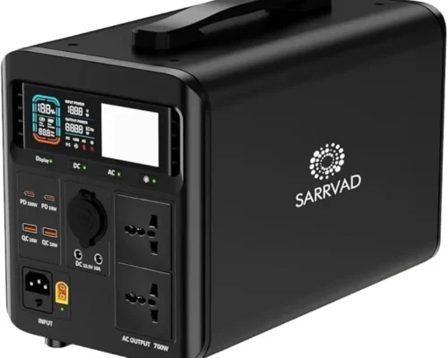 ATC Portable Power Station 672Wh/210000mAh LiFePO4 Battery 700W Pure Sine Wave AC Output 400W Solar Input Backup Power Supply