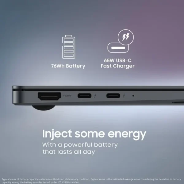 SAMSUNG GALAXY BOOK 4 PRO NP940XGK-KG1US INTEL ULTRA 7 155H/16/512GB NVME/14" 3K OLED TOUCH 120Hz/WIN 11 GREY BUSINESS LAPTOP LEBANON