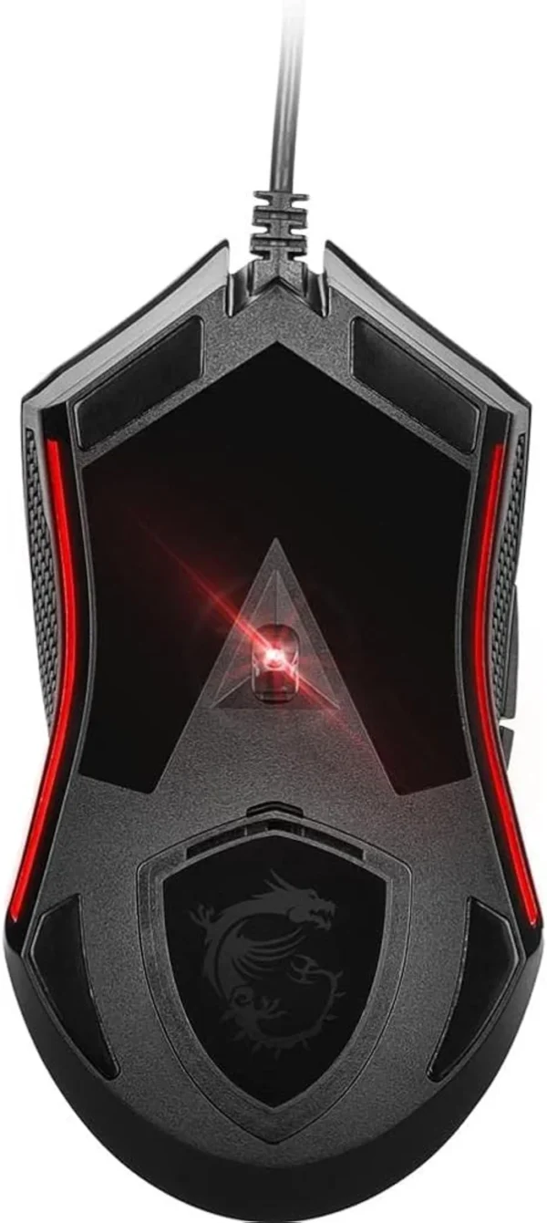 MSI Clutch GM08 Gaming Mouse 4200 DPI Optical Sensor 3 Adjustable Weights Red LED Lighting Symmetrical Design Black GAMING MOUSE IN LEBANON