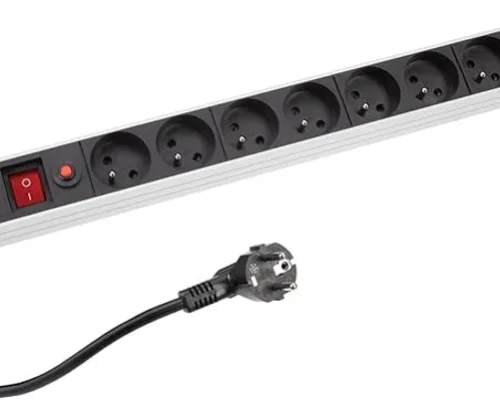 8 PORTS PDU, EU TYPE WITH ON/OFF SWITSH & OVERLOAD PROTECTION CABINET ACCESSORIES