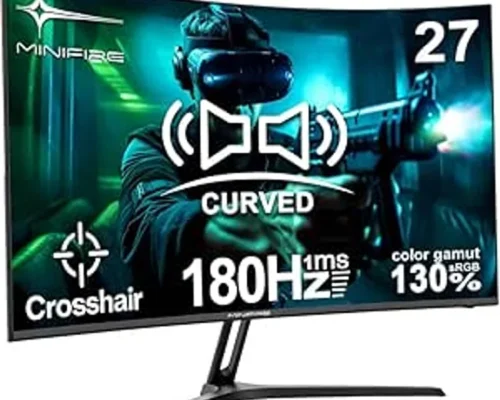 MINIFIRE 27″CURVED FHD 180HZ HDMI+DP BUILT IN SPEAKERS MONITOR