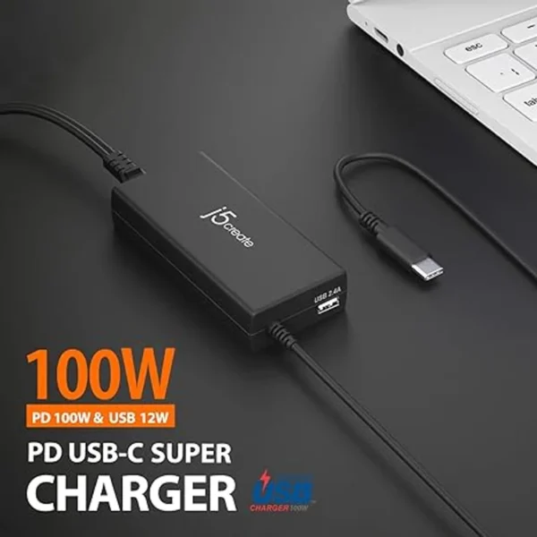 j5create USB Type C PD 100W Fast Charger for MacBook Pro, Chromebook, Laptop, Notebook.Accessories in lebanon