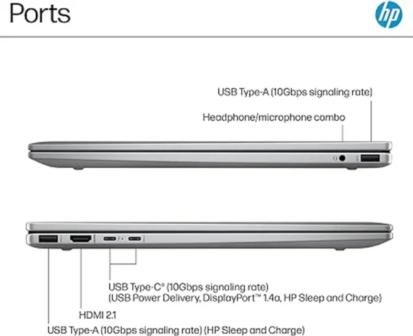 HP Envy X360 16Z-AD000 B97B8U8R AMD Ryzen 5 8640HS 512GB SSD 8GB RAM16.0 Inch 1920x1200 Touch AMD Radeon Graphics W11H Meteor Silver LAPTOP IN LEBANON