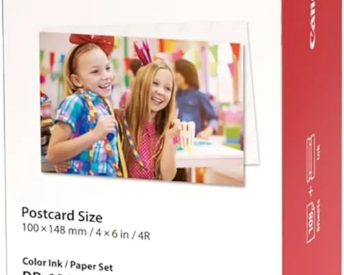 canon compact photo printer postcard size 100x 148mm/4z6/4R color ink/ paper set