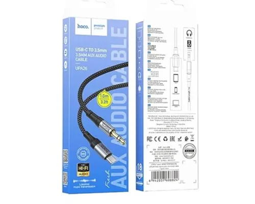 hoco premium product USB-C 3.5mm aux audio cable  1.0m 3.2ft hi-fi audio