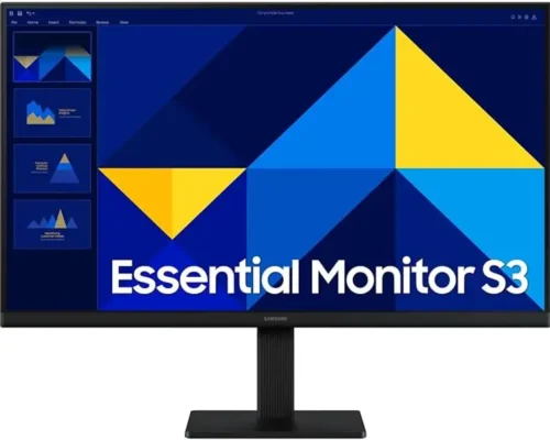 Samsung, 24” Essential S3 S30GD FHD Monitor IPS Panel Flat Black ms Response Time 100 Hz HDMI 1 VGA
