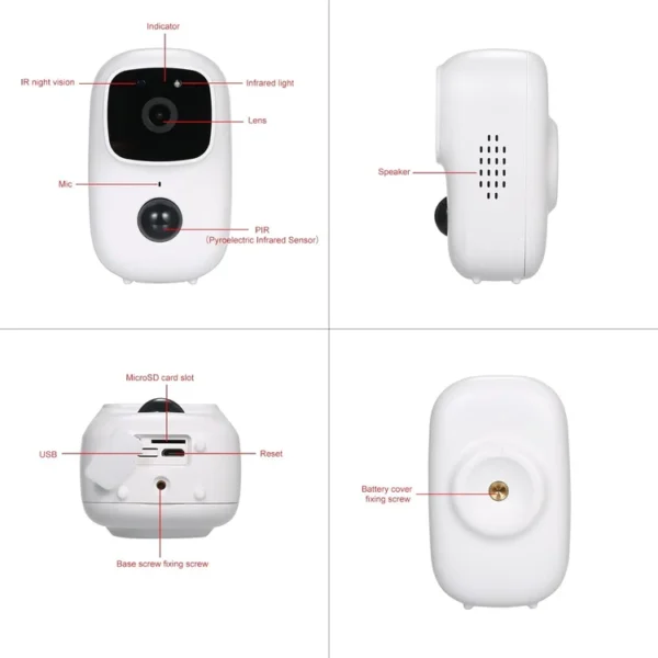 CAMERA SMART HOMEVIZ H44702 OW10 IP WIRELESS BATTERY POWERED RECHARGEABLE lebanon accessories