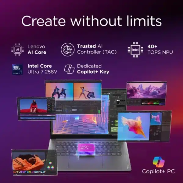 LENOVO YOGA SLIM 7I AURA EDITION 15ILL9 83HM0000US X360 Core ULTRA 7 256V 16GB 1TB 15.3" 2.8K WQXGA+ TOUCHSCREEN 120HZ INTEL ARC WIN 11 LUNA GREY LEBANON BUSINESS LAPTOPS
