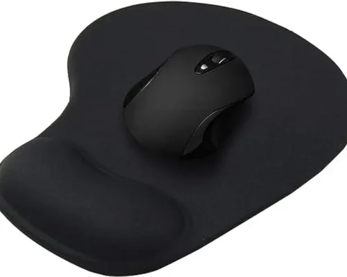 Mouse Pad With Gel Wrist Support For Computer, Laptop And Gaming, H-02 Black