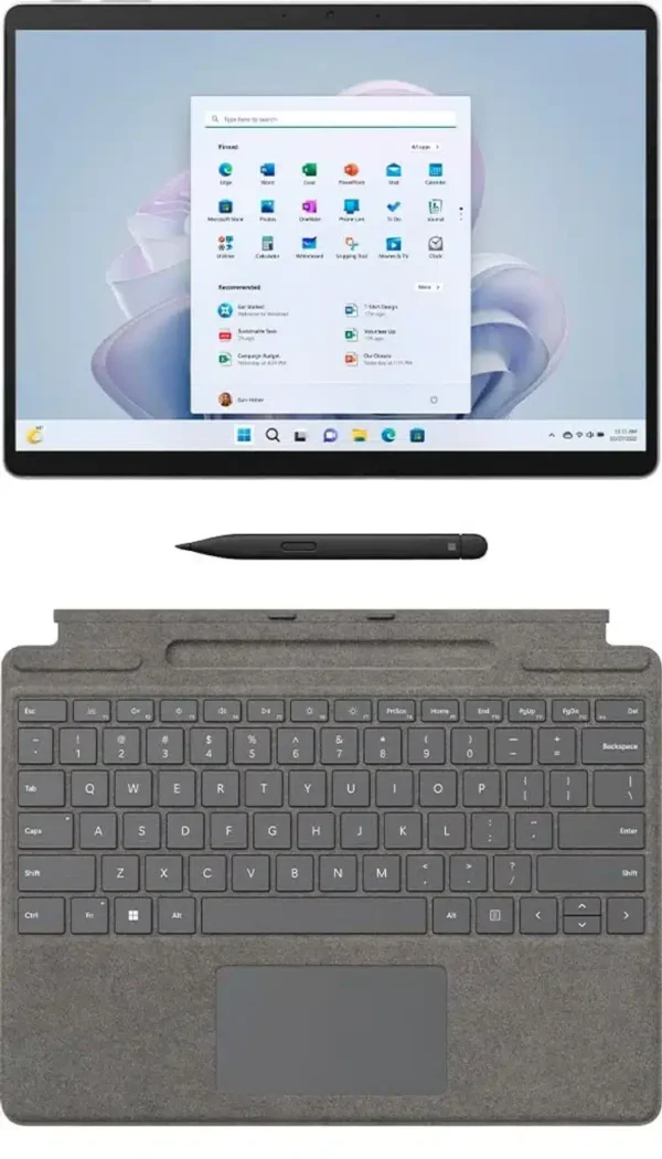 MICROSOFT SURFACE PRO 9 INTEL CORE i5-1235U/8/256GB NVME/13" QHD TOUCH/WIN 11 GREY + TYPE COVER KEYBOARD LEBANON