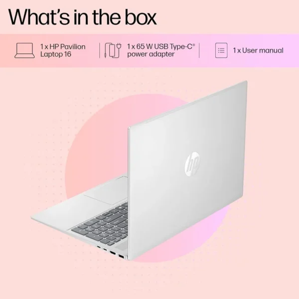 HP PAVILION 16Z-AG000 B1PC5U8R#ABA RYZEN 5 8540U 8GB 512GB NVME 16.0 WUXGA BKLT NATURAL SILVER BUSINESS LAPTOP LEBANON