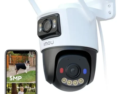 Imou Cruiser Dual 2 10MP outdoor dual-lens PTZ security camera featuring a 10MP resolution smart AI detection
