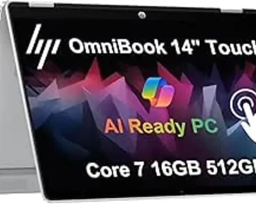 HP OmniBook 5 X360 2IN1 Ai Intel Core 7-150U 512GB SSD 16GB 14″ FHD+ Touch graphics W11H SILVER