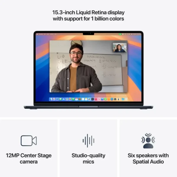 MacBook M4 MC6L4LL/A 10-Core Chip 24GB 512B SSD EN 15.3" 2880x1864 10-CORE GPU MAC OS/MIDNIGHT LAPTOP IN LEBANON