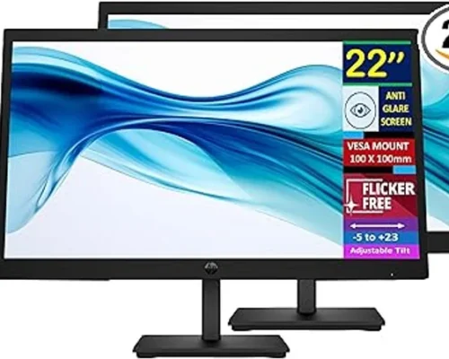 HP 22CWA 22″VGA+HDMI SLIM RES 1920 x 1080 RESP 5ms BORDERLESS BLACK MONITOR