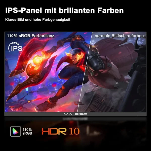 MINIFIRE MF22F2 Minifire MF22F2 22 Inch FHD (1920 x 1080) Gaming Monitor, IPS 75Hz, 5ms, 110% sRGB, Low Blue Light Mode, 178° Viewing Angle, Ultra Edge Mode Design, Adaptive-Sync, VGA and HDMI monitor lebanon