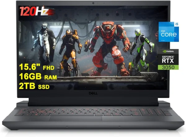 Dell G15 5530 GAMING INS0162674-R0024886-SD Core™ i5-13450HX 16GB 512GB SSD 15.6" (1920x1080) 120Hz NVIDIA® RTX 4050 6GB Black WIN11 Backlit Keyboard GAMING LAPTOP 1 YEAR WARINTY LAPTOP IN LEBANON