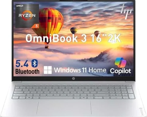 HP OmniBook 3 Ryzen 5 40 16GB 256GB SSD 16.0 2k Glacier Silver TOUCH