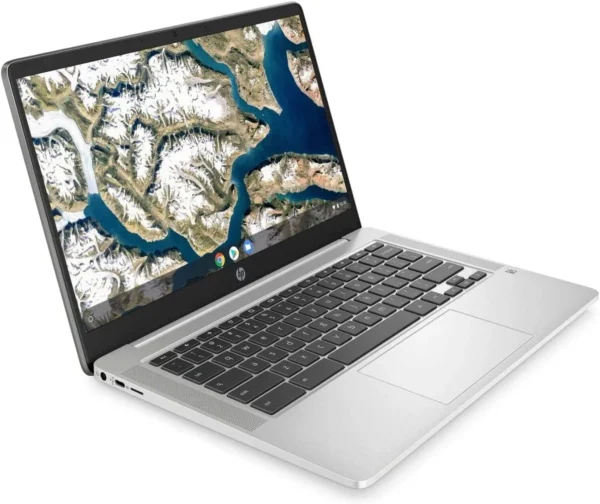 HP Chromebook 14A-NA1083CL Celeron N4500 128GB SSD 4GB DRR4 14.0 Inch 1920x1080 Intel UHD Graphics Chrome OS Silver BUSINESS LAPTOP 1 YEAR WARRANTY LAPTOP IN LEBANON