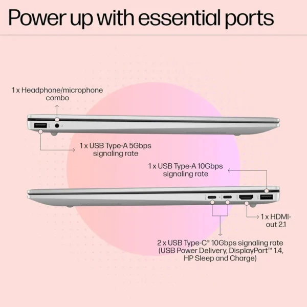 HP PAVILION 16Z-AG000 B1PC5U8R#ABA RYZEN 5 8540U 8GB 512GB NVME 16.0 WUXGA BKLT NATURAL SILVER BUSINESS LAPTOP LEBANON
