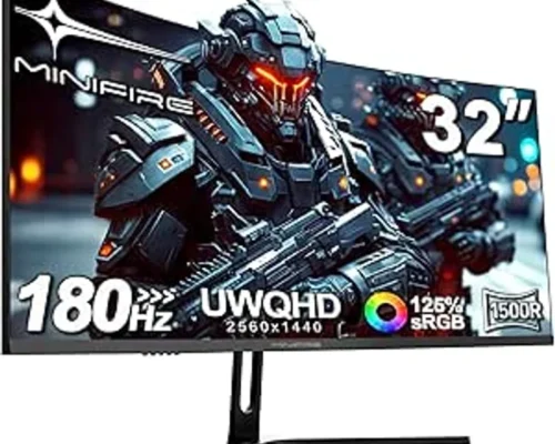 MINIFIRE 32 CURVED UWQHD 2K 2560X1440 180Hz HDMIX2+DPX2 VESA MOUNT MONITOR