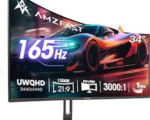 AMAZON 34  CURVE UWQHD 3440X1440 165Hz HDMIX2+DPX2 GAMING MONITOR
