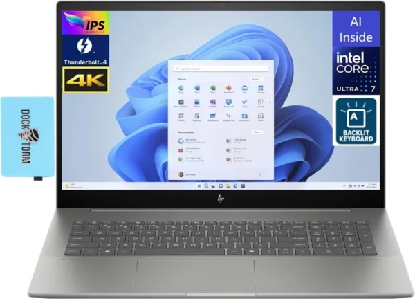 Hp ENVY 17T-CW100 B9FF9U8R-B9FF0U8  Intel Core Ultra 7-155U 512GB SSD 16GB DDR5 17.3 Inch 3840x2160 Nvidia GeForce RTX 3050 4GB W11H Silver LAPTOP IN LEBANON