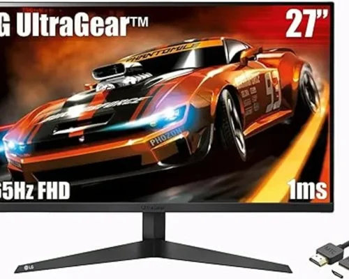 LG 27 -B 27″ DP+ DUAL HDMI RES 1920 x 1080 RESP 1ms 165Hz WALL MOUNT BLACK MONITOR