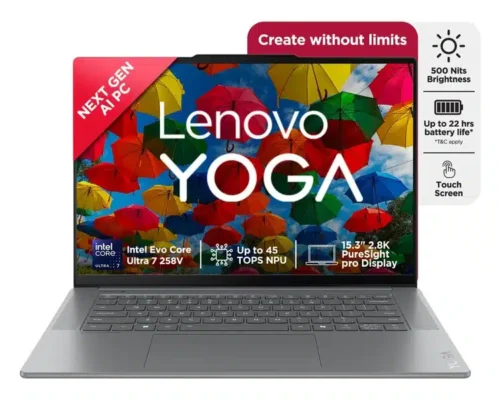 LENOVO YOGA SLIM 7I AURA EDITION Ai Core ULTRA 7 256V 16GB 1TB 15.3″ 2.8K WQXGA+ TOUCHSCREEN 120HZ ARC WIN 11  GREY